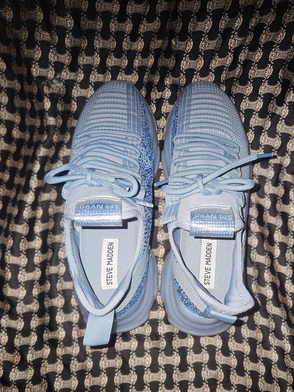 Steve Madden Kids Light Blue Knit Sneaker